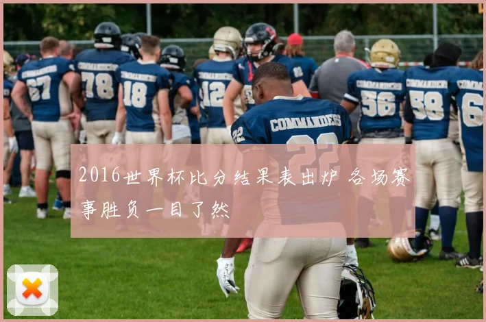 2016世界杯比分结果表出炉 各场赛事胜负一目了然