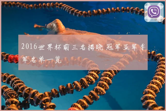 2016世界杯前三名揭晓 冠军亚军季军名单一览